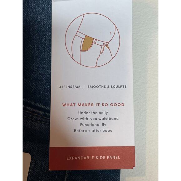 Isabel Maternity By Ingrid & Isabel Womens Skinny Bootcut Jeans Blue 14/32R NWT - Picture 3 of 4